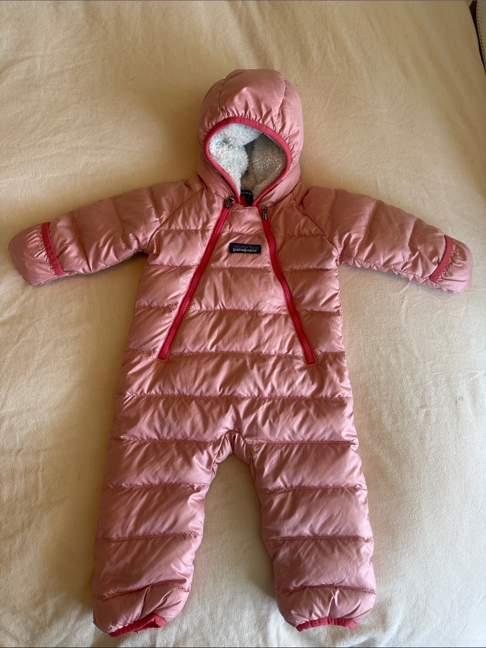 Patagonia Pink Infant Puff One-Piece Bunting